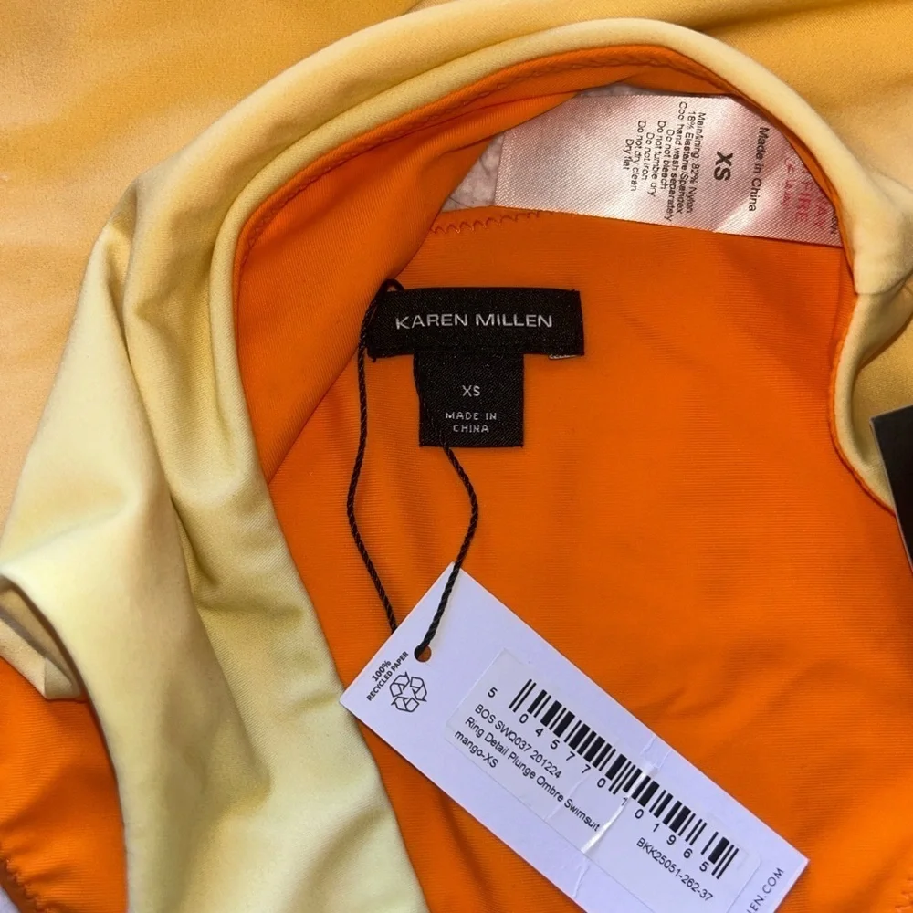 Karen Millen Vibrant Yellow One-Piece Swimsuit
